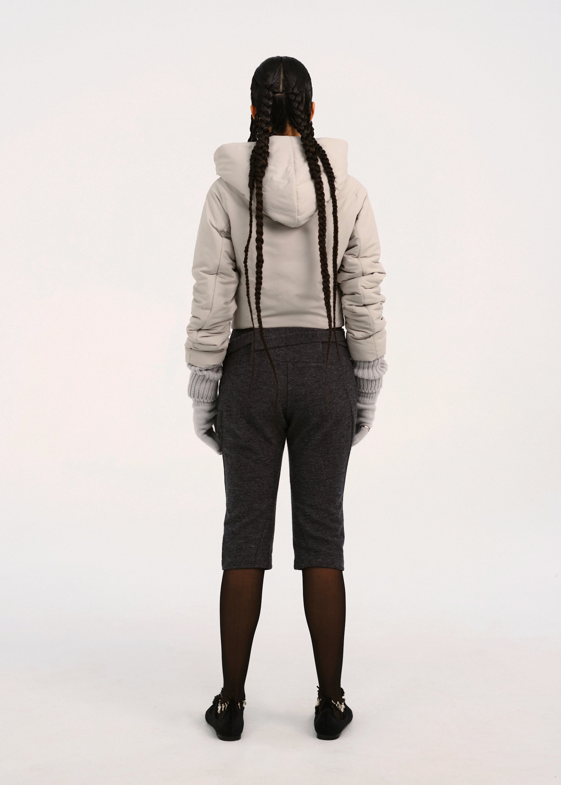 Hyein Seo - Capri Pants w/ Silver Charm Bag (Grey) product image 4 | TRAB K-Fashion Australia