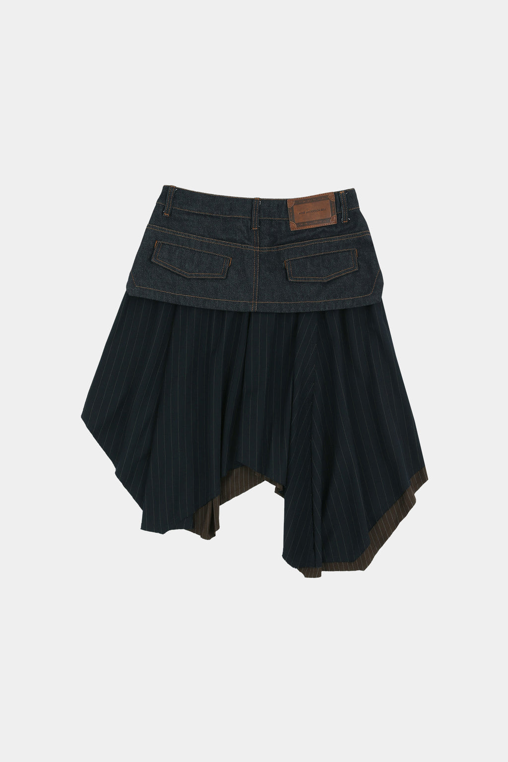 Andersson Bell - Rigid Turn-Over Asymmetric Skirt (Navy/Brown) product image 10 | TRAB K-Fashion Australia