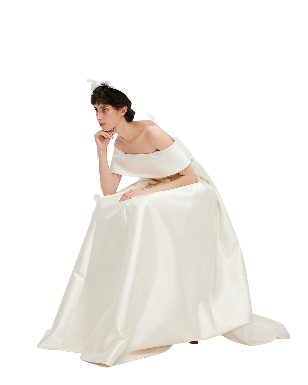 Kimhe Kim - Medium Ribbon Hair Clip (White) product image 5 | TRAB K-Fashion Australia