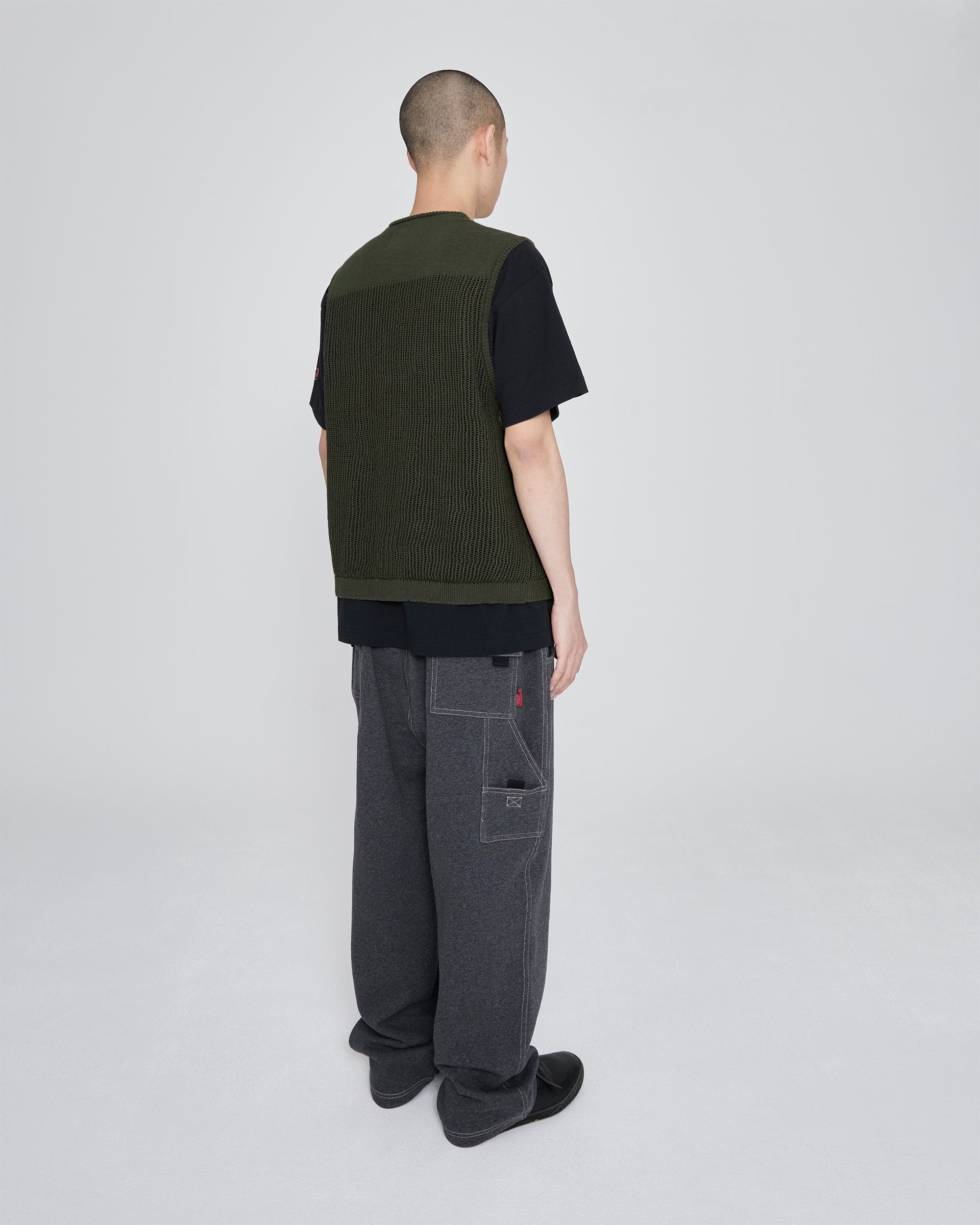 yeseyesee - Knitted Utility Vest (Khaki) product image 9 | TRAB K-Fashion Australia