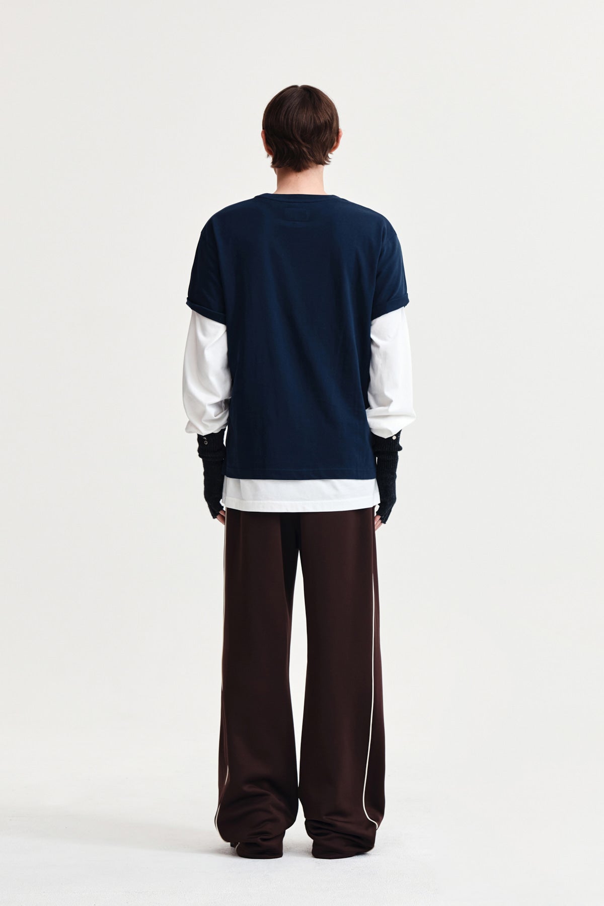 Matin Kim - Wavy Logo Graphic Top (Navy) product image 7 | TRAB K-Fashion Australia