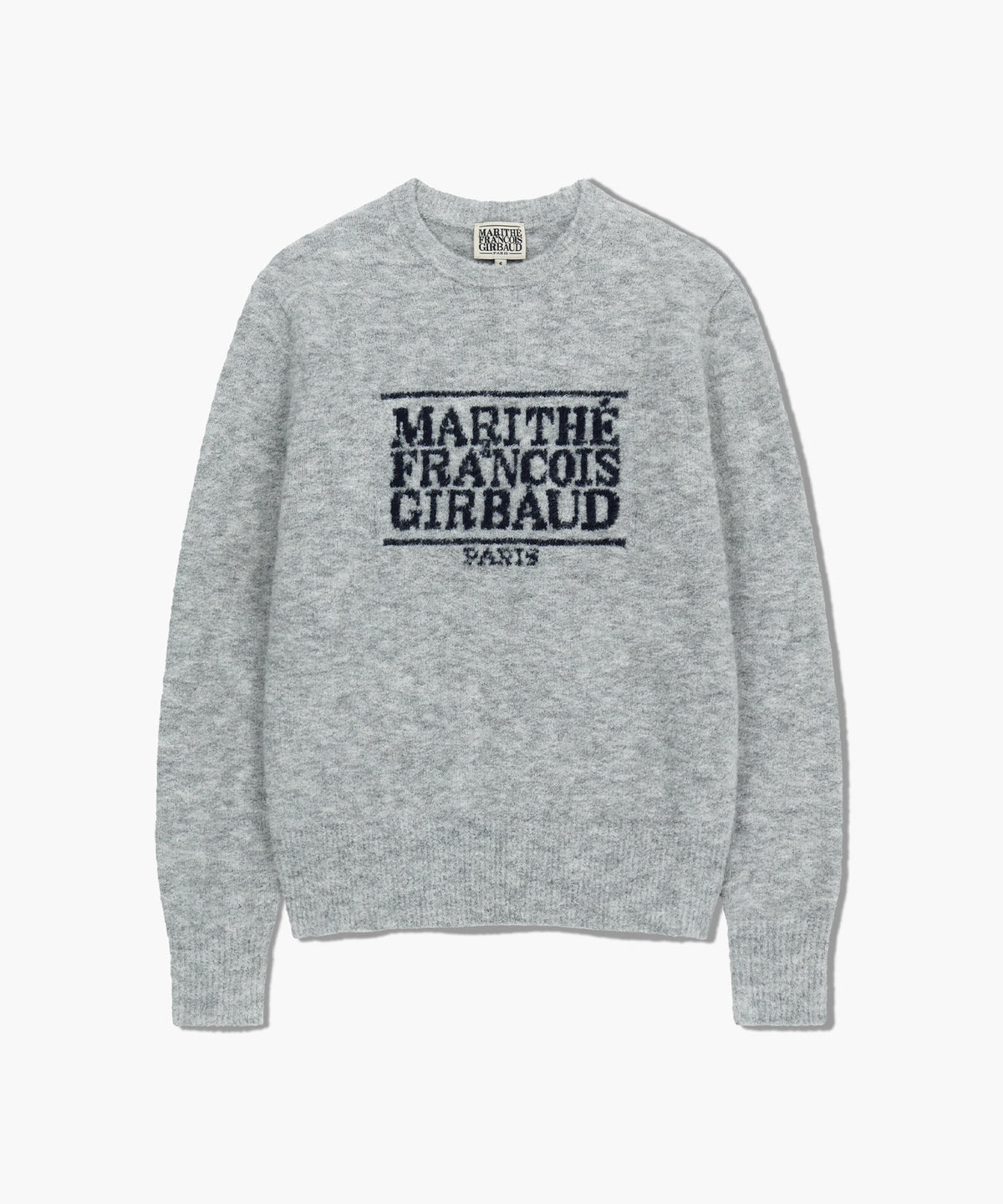 Marithe & Francois Girbaud - Boucle Classic Logo Knit Pullover (Light Gray) product image 6 | TRAB K-Fashion Australia