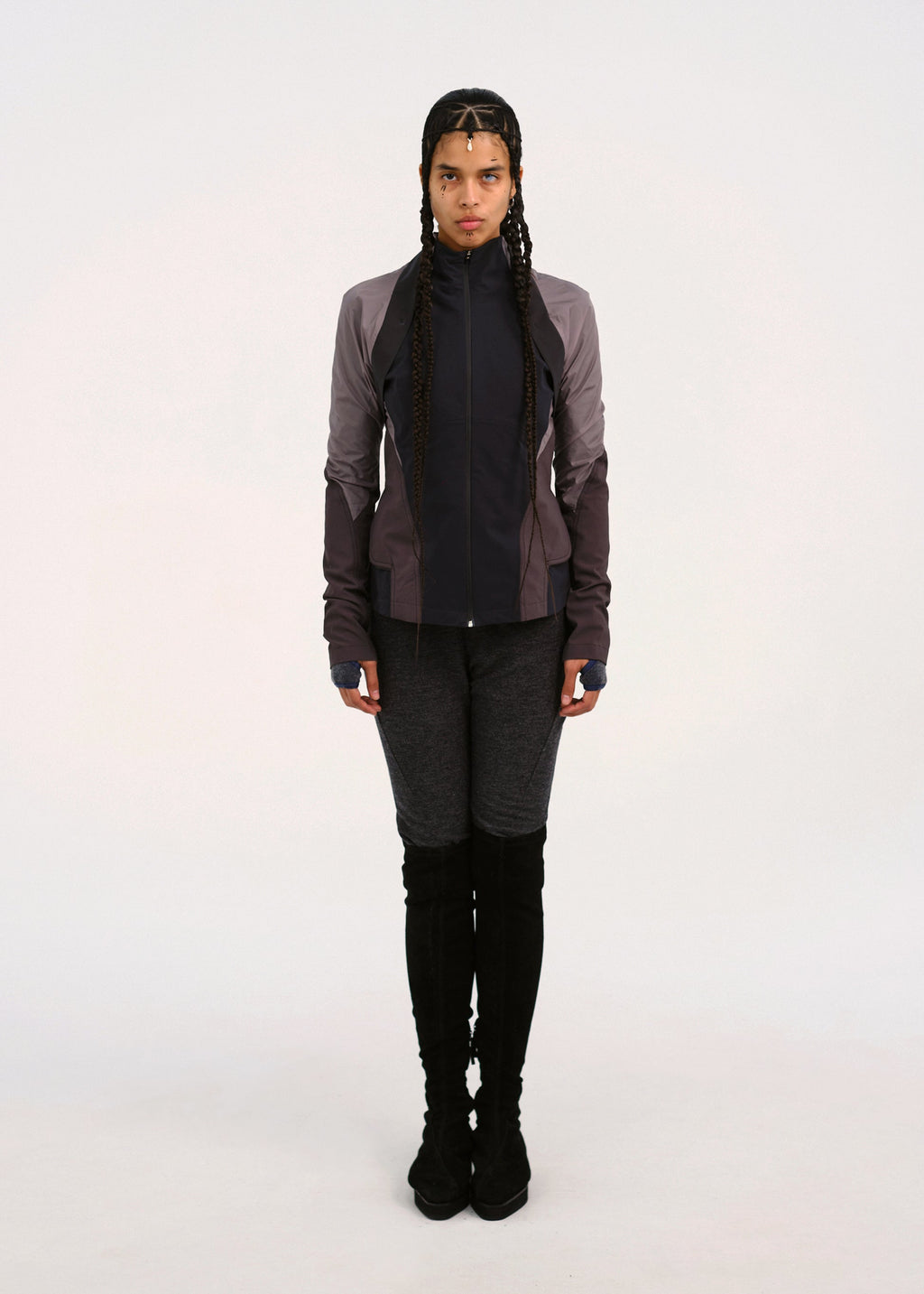 Hyein Seo - Paneled Windbreaker (Ash Purple) product image 1 | TRAB K-Fashion Australia
