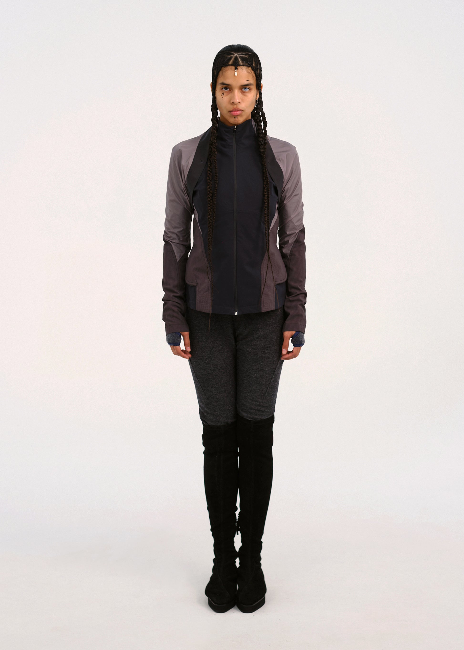 Hyein Seo - Paneled Windbreaker (Ash Purple) product image 1 | TRAB K-Fashion Australia