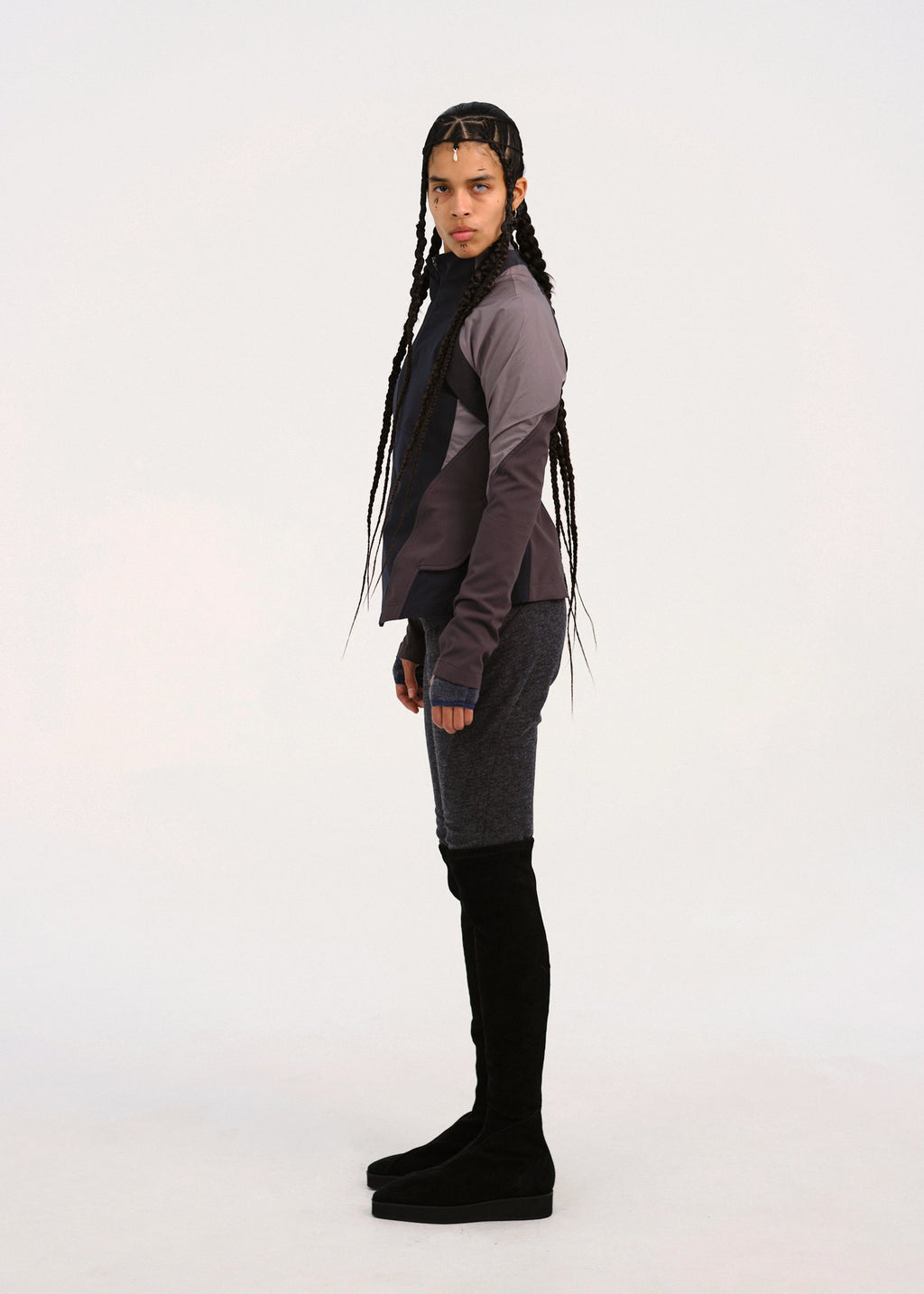 Hyein Seo - Paneled Windbreaker (Ash Purple) product image 2 | TRAB K-Fashion Australia