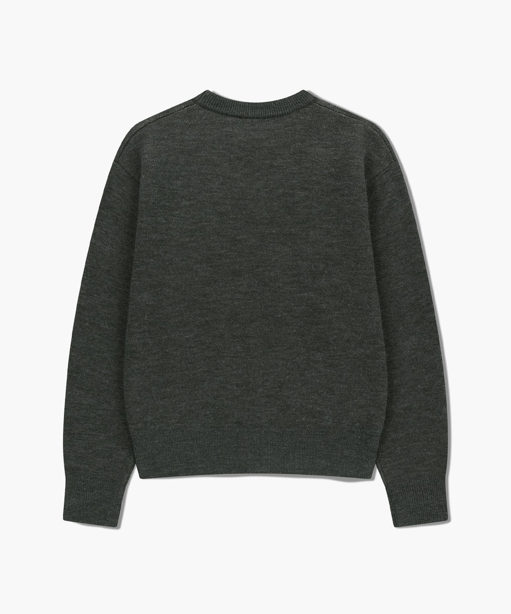 Marithe & Francois Girbaud - Doodle Bear Knit Pullover (Charcoal) product image 6 | TRAB K-Fashion Australia