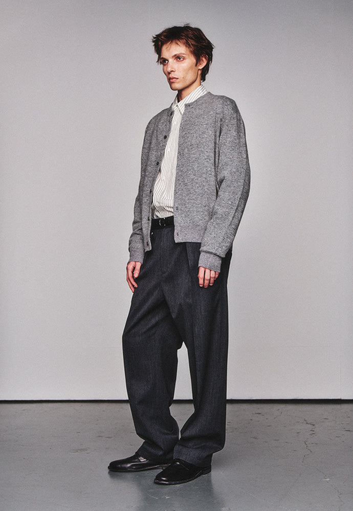 Art if acts - Wholegarment Round Neck Cardigan (Ash) product image 2 | TRAB K-Fashion Australia