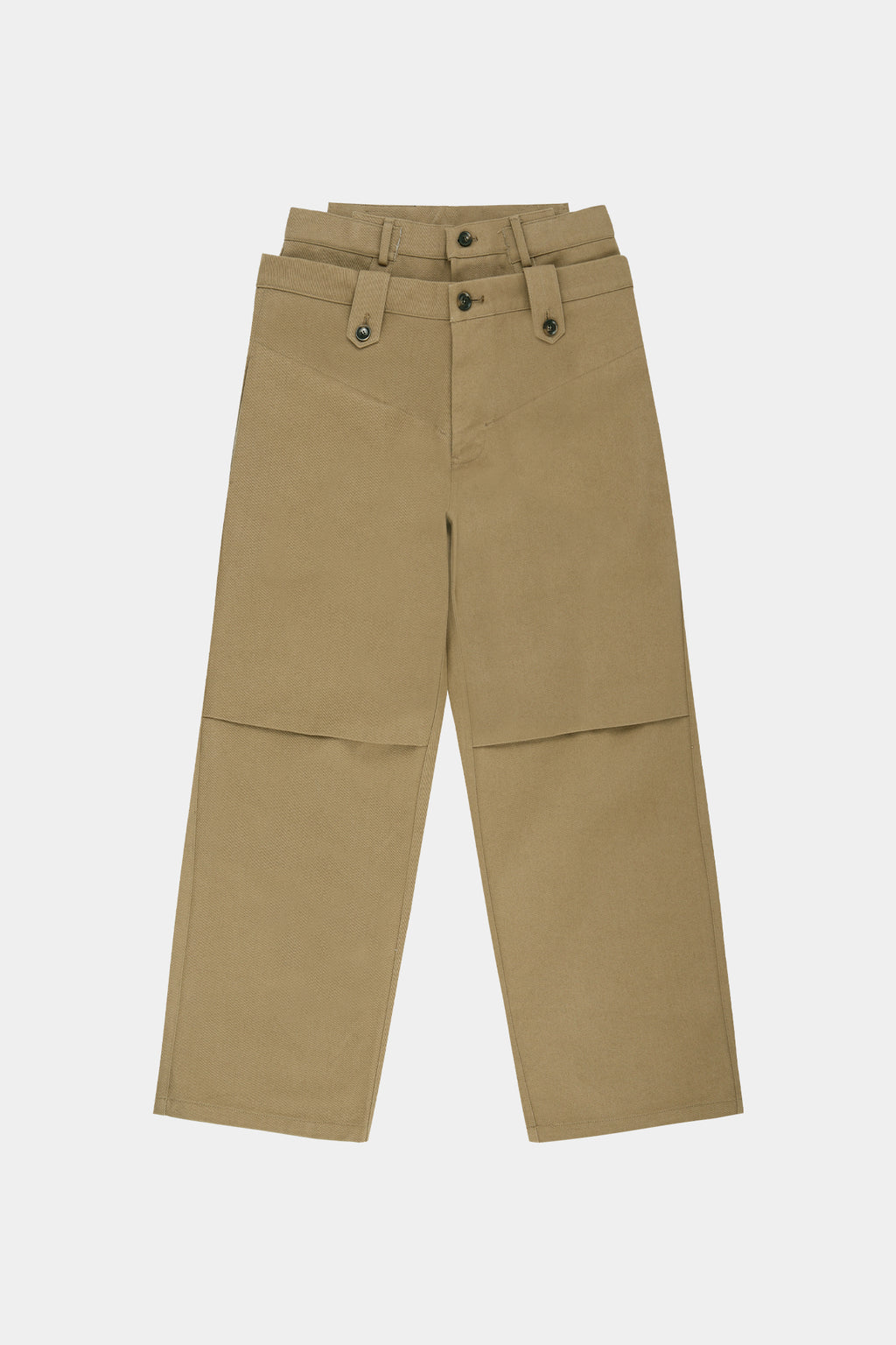 Andersson Bell - Double Waistband Wide-Leg Trousers (Beige) product image 12 | TRAB K-Fashion Australia