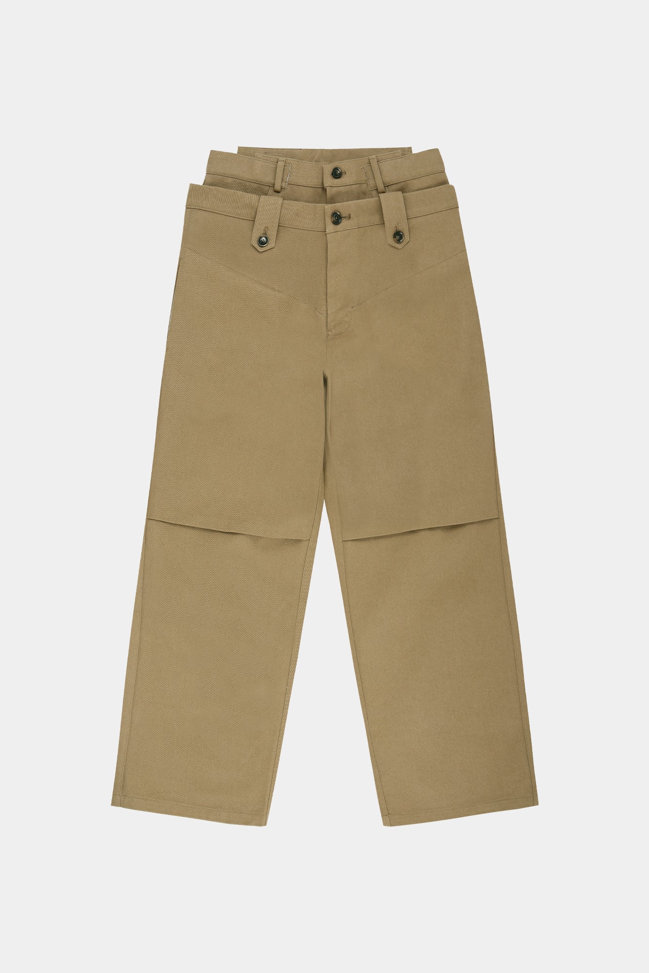 Andersson Bell - Double Waistband Wide-Leg Trousers (Beige) product image 12 | TRAB K-Fashion Australia