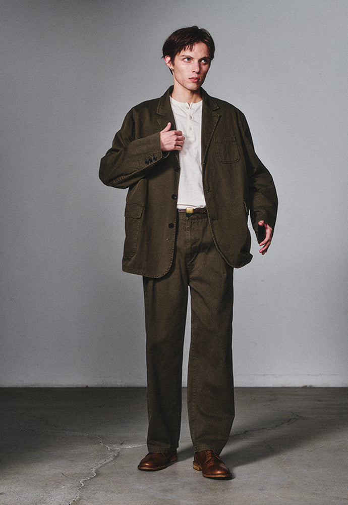 Art if acts - One Tuck Chino Pants (Olive) product image 4 | TRAB K-Fashion Australia