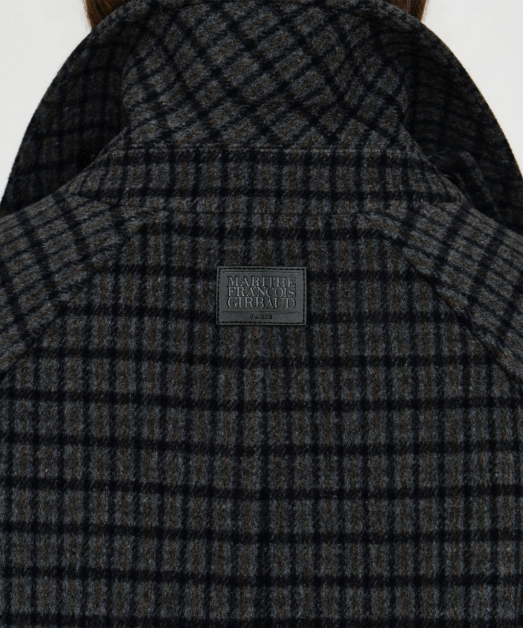 Marithe & Francois Girbaud - Wool Blend Long Balmacaan Coat (Check) product image 6 | TRAB K-Fashion Australia