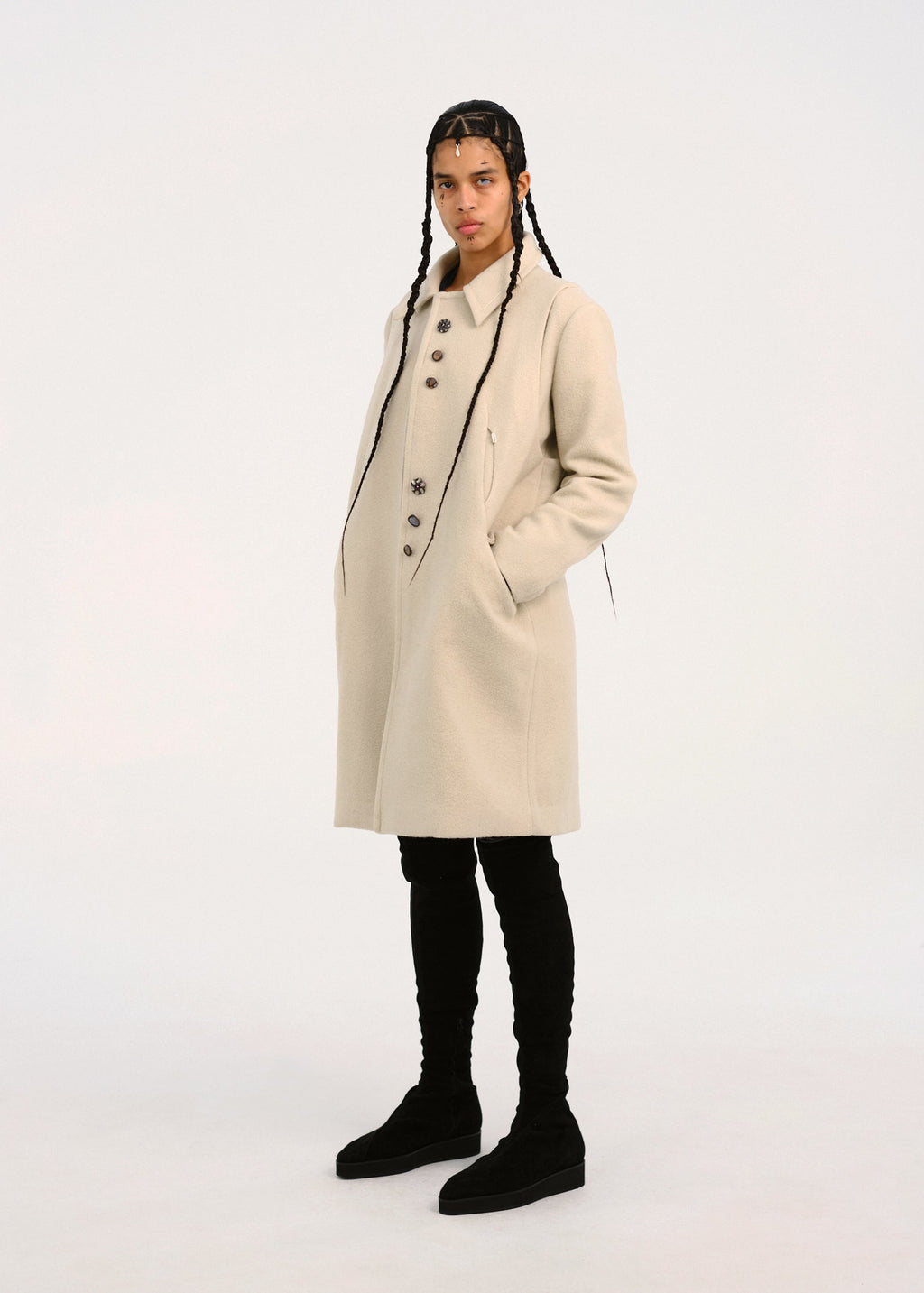 Hyein Seo - Coat w/ Hood Muffler product image 2 | TRAB K-Fashion Australia
