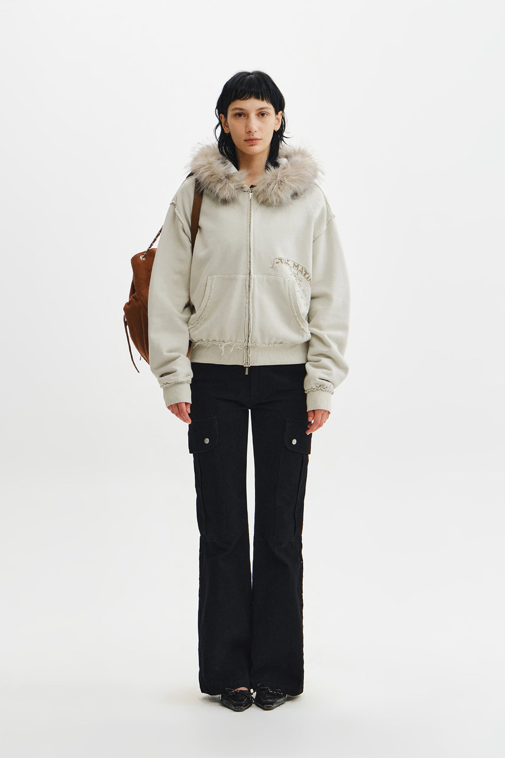 Matin Kim - Multi Hook Bootcut Cargo Pants (Black) product image 12 | TRAB K-Fashion Australia