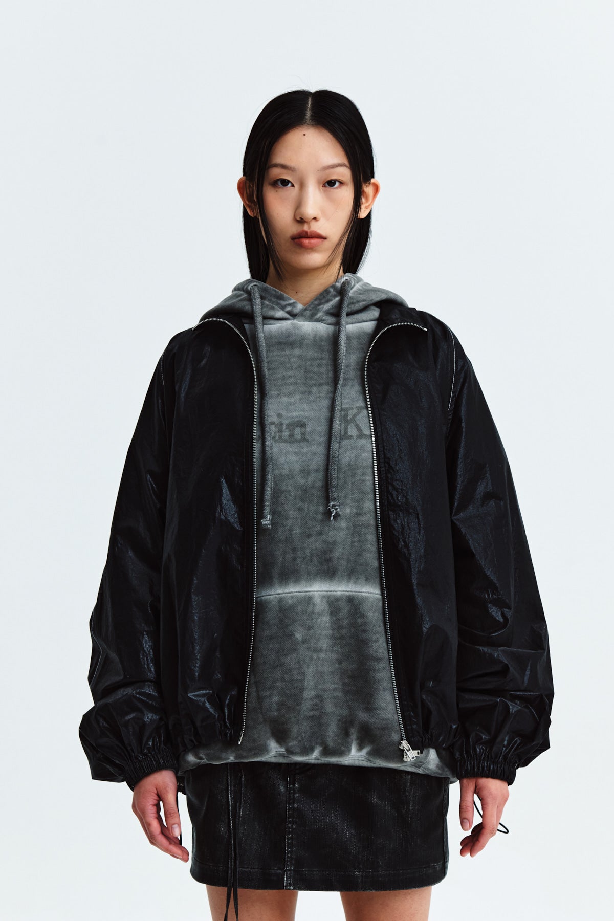 Matin Kim - Matin Kim Logo Coating Jumper (Black) product image 5 | TRAB K-Fashion Australia