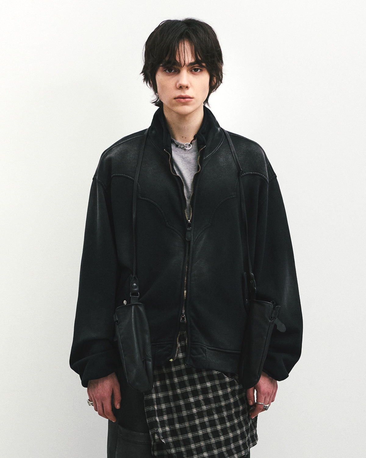 Eastlogue - Country Western Zip Up Sweat (Black) product image 2 | TRAB K-Fashion Australia