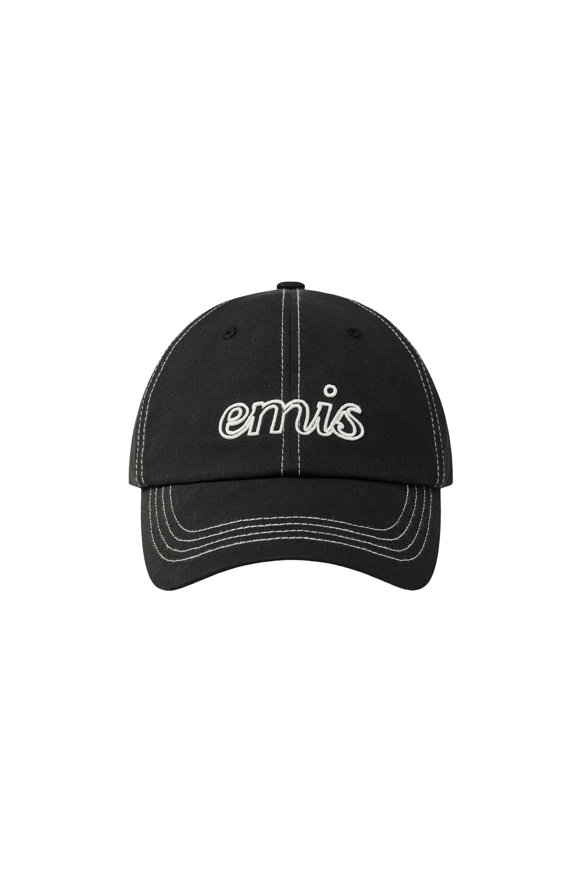 Emis - Lettering Logo White Stitch Ball Cap (Black) product image 1 | TRAB K-Fashion Australia