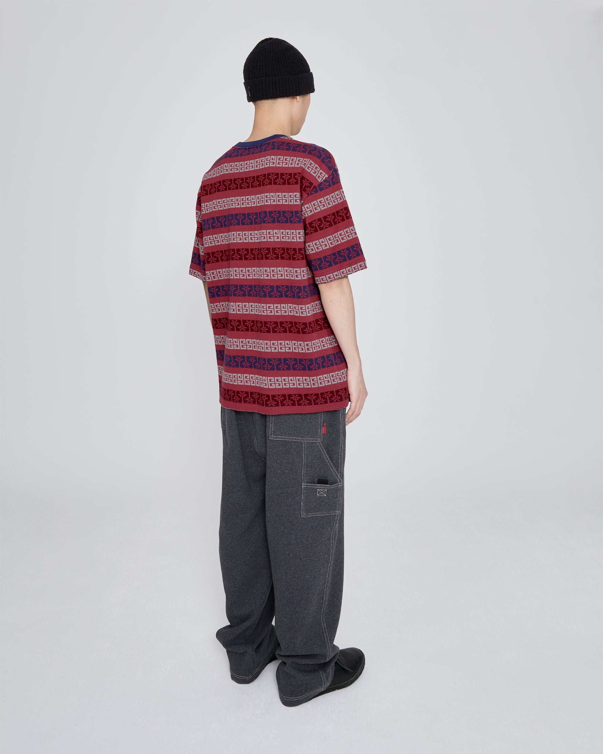 yeseyesee - Y.E.S Palm Jacquard Tee (Red) product image 9 | TRAB K-Fashion Australia