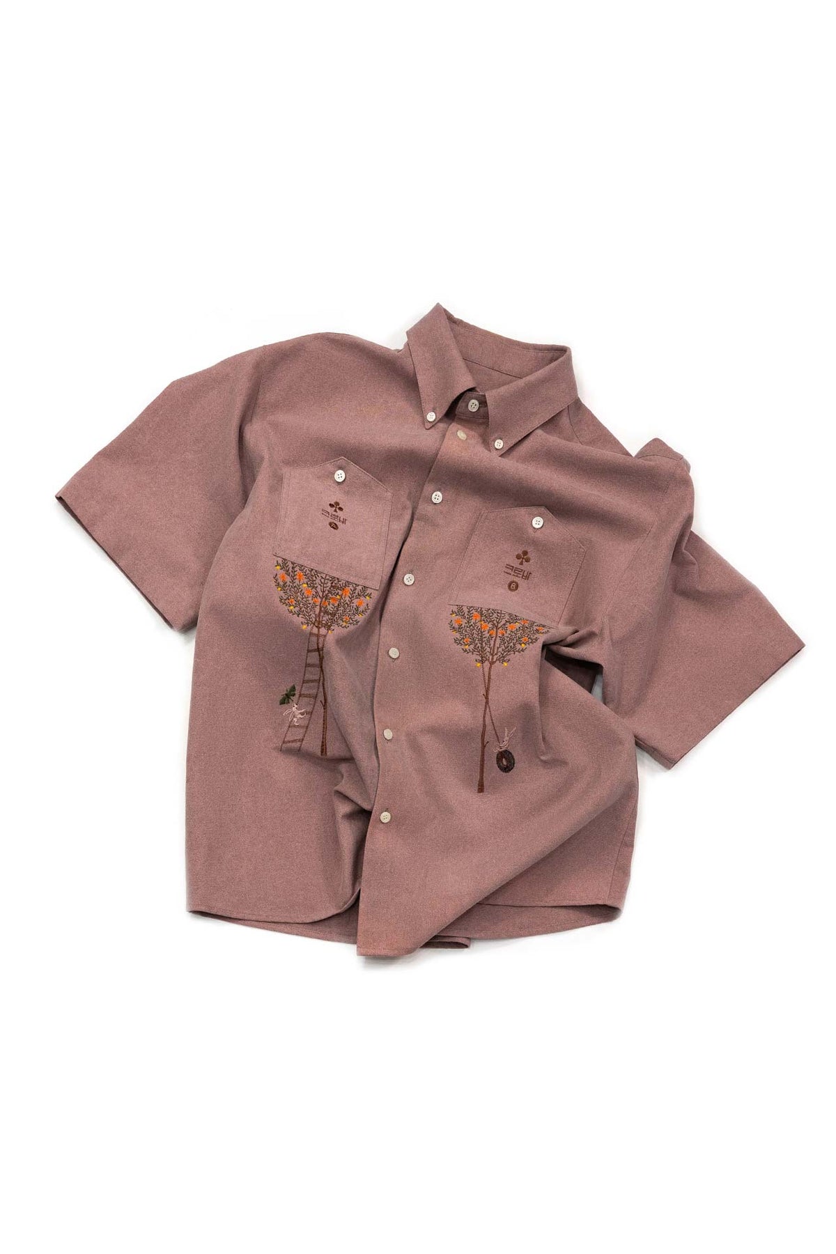 Ioedle - Root House Embroidered Shirt (Pink) product image 1 | TRAB K-Fashion Australia