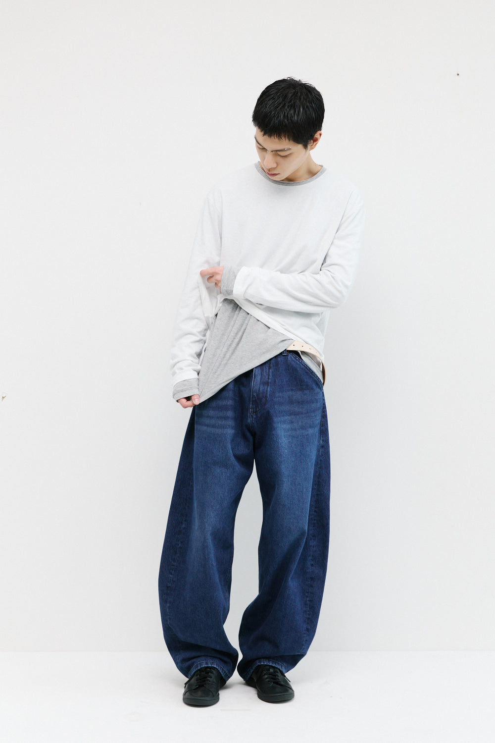 Hatchingroom - Two Face Ringer Tee (White/M.Grey) product image 8 | TRAB K-Fashion Australia