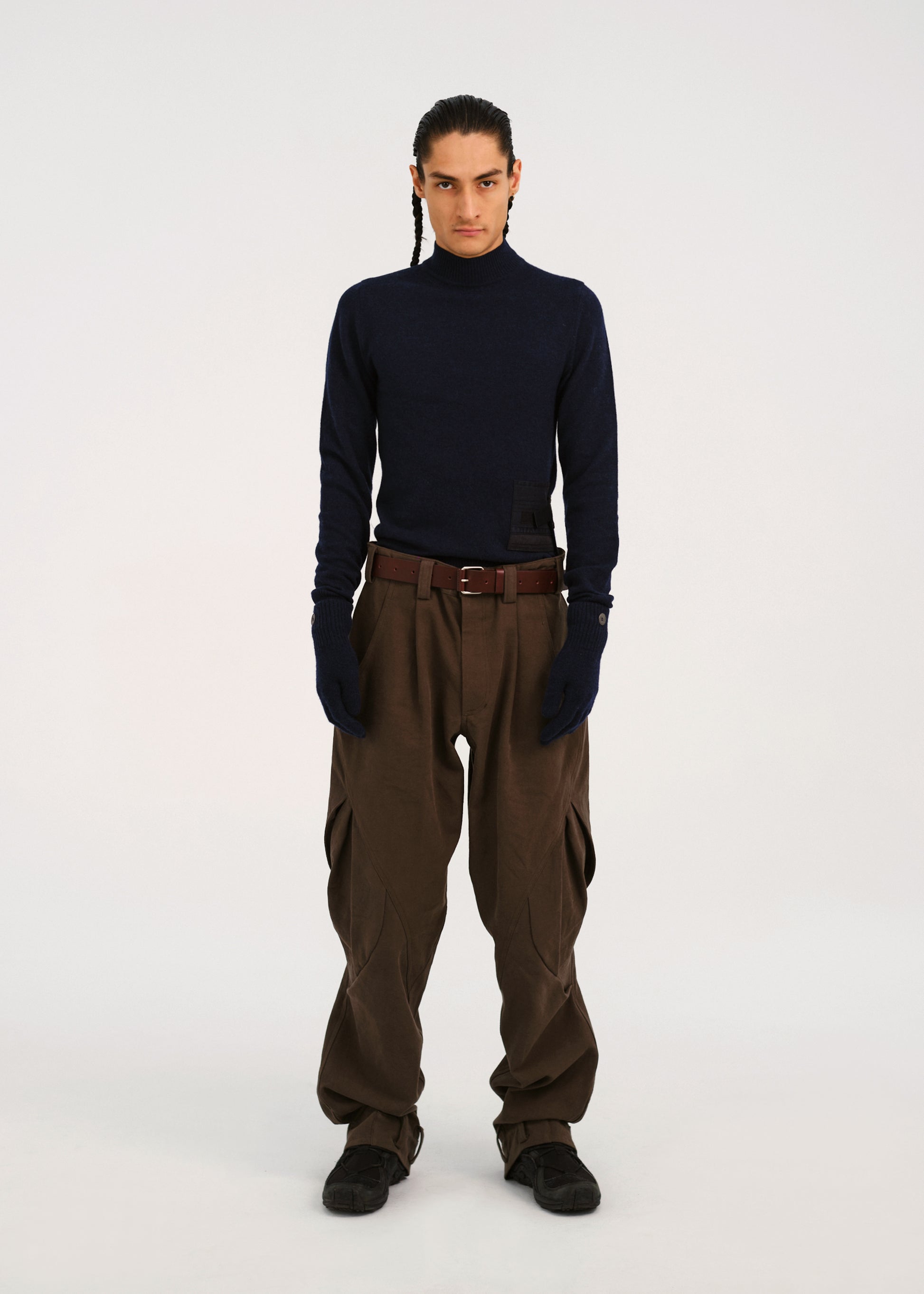 Hyein Seo - Military Sweater W/ Gloves (Deep Blue) product image 2 | TRAB K-Fashion Australia