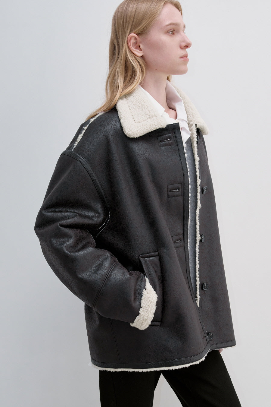 Insilence - Vintage Button-down Mustang (Brown) product image 5 | TRAB K-Fashion Australia