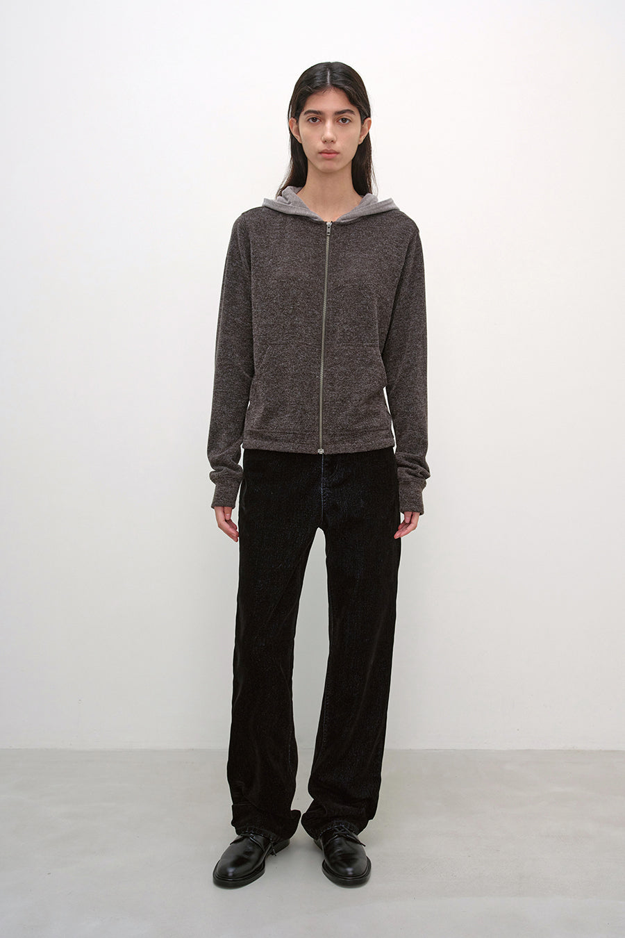 Insilence - Washed Velvet Straight Denim (Navy Black) product image 1 | TRAB K-Fashion Australia
