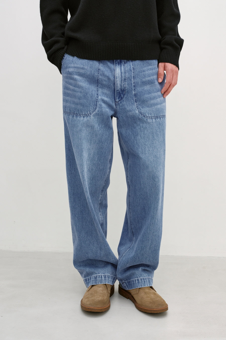 Insilence - M45 Denim Baker Pants (Light Blue) product image 3 | TRAB K-Fashion Australia