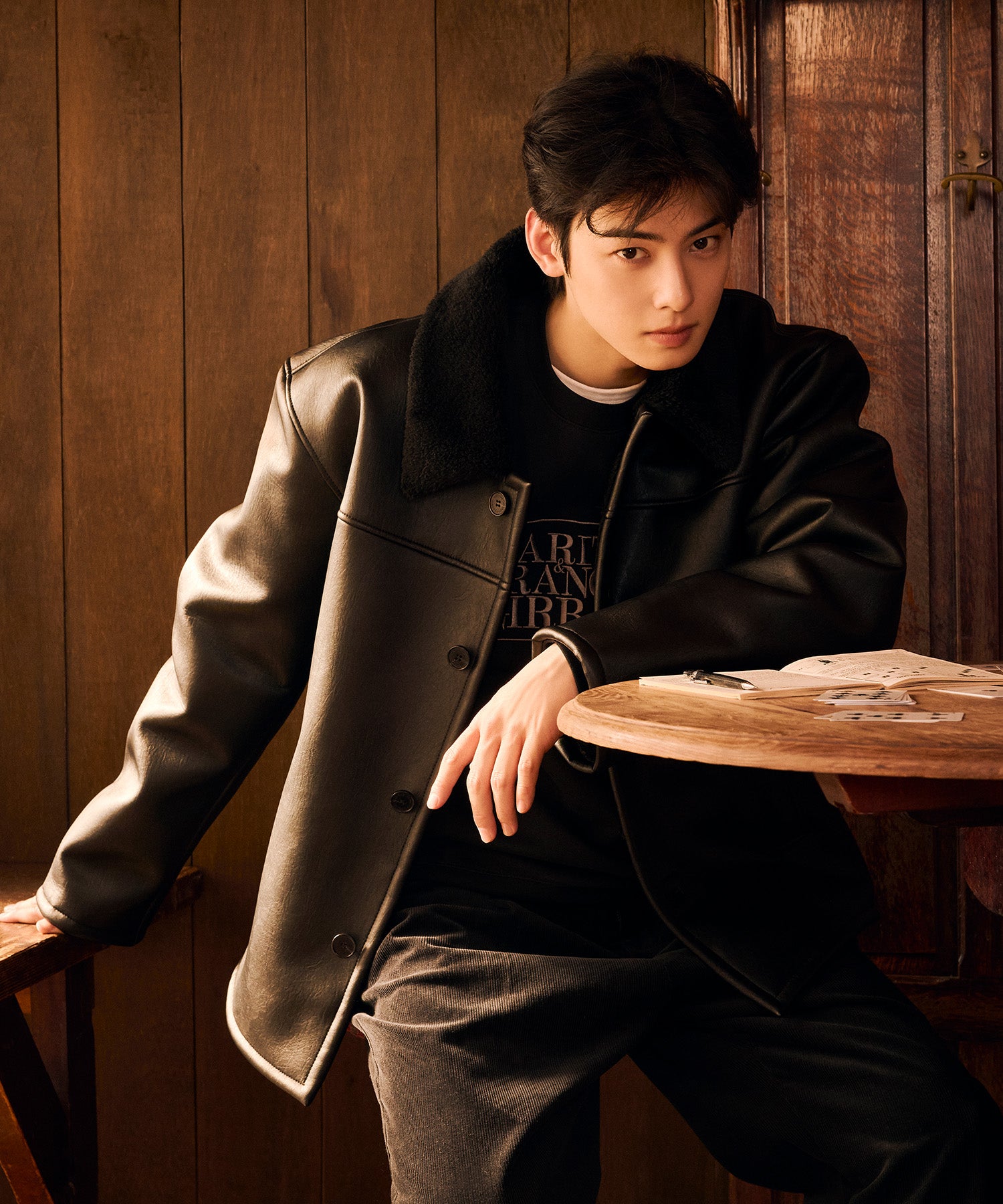 Marithe & Francois Girbaud - Faux Leather Over Fit Mustang Jacket (Black) product image 4 | TRAB K-Fashion Australia