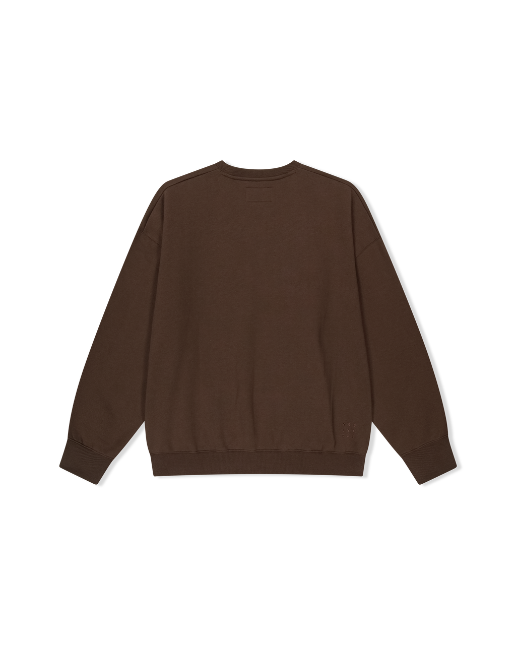 yeseyesee - Y.E.S Checkered Logo Sweatshirt (Dark Brown) product image 2 | TRAB K-Fashion Australia