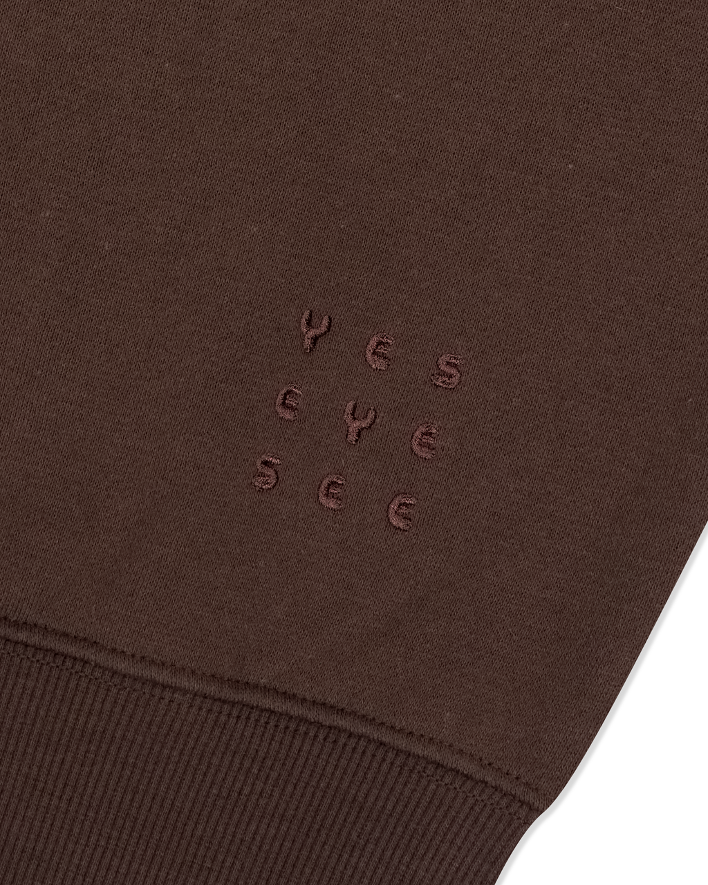 yeseyesee - Y.E.S Checkered Logo Sweatshirt (Dark Brown) product image 4 | TRAB K-Fashion Australia