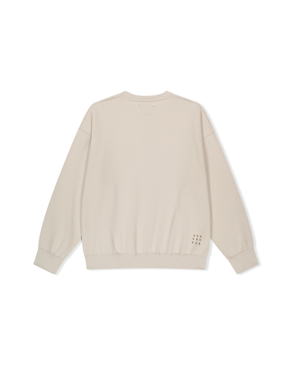yeseyesee - Y.E.S Checkered Logo Sweatshirt (Ecru) product image 2 | TRAB K-Fashion Australia