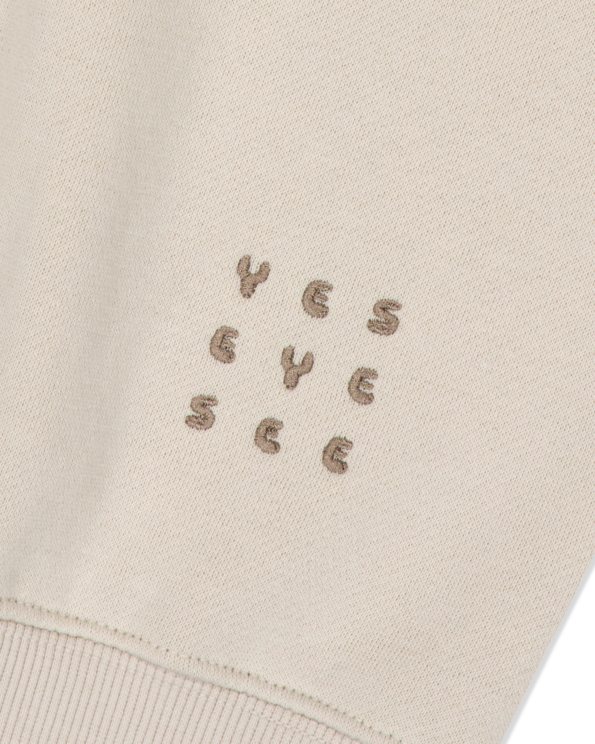 yeseyesee - Y.E.S Checkered Logo Sweatshirt (Ecru) product image 4 | TRAB K-Fashion Australia