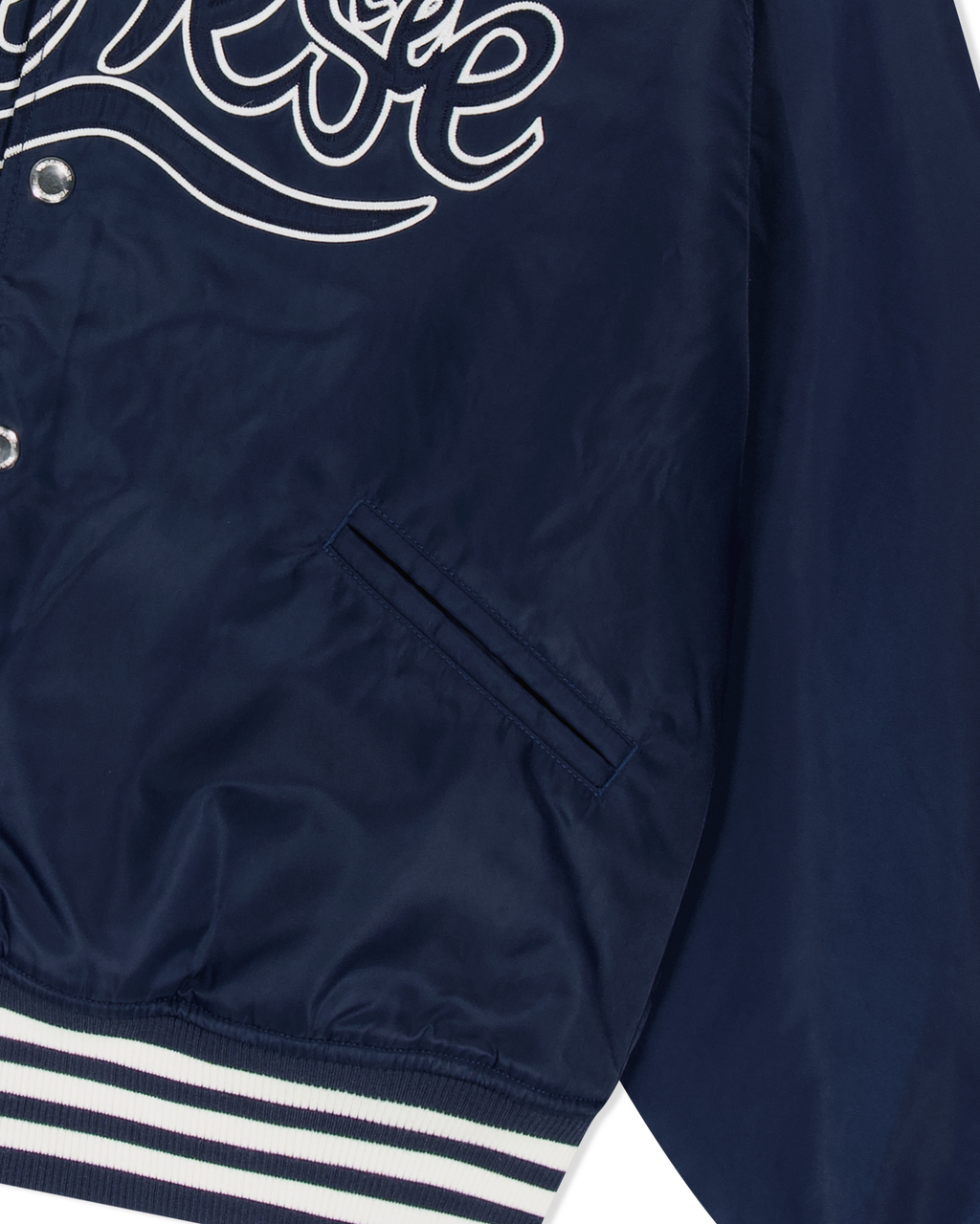 yeseyesee - Y.E.S Snail Logo Stadium Jacket (Navy) product image 6 | TRAB K-Fashion Australia