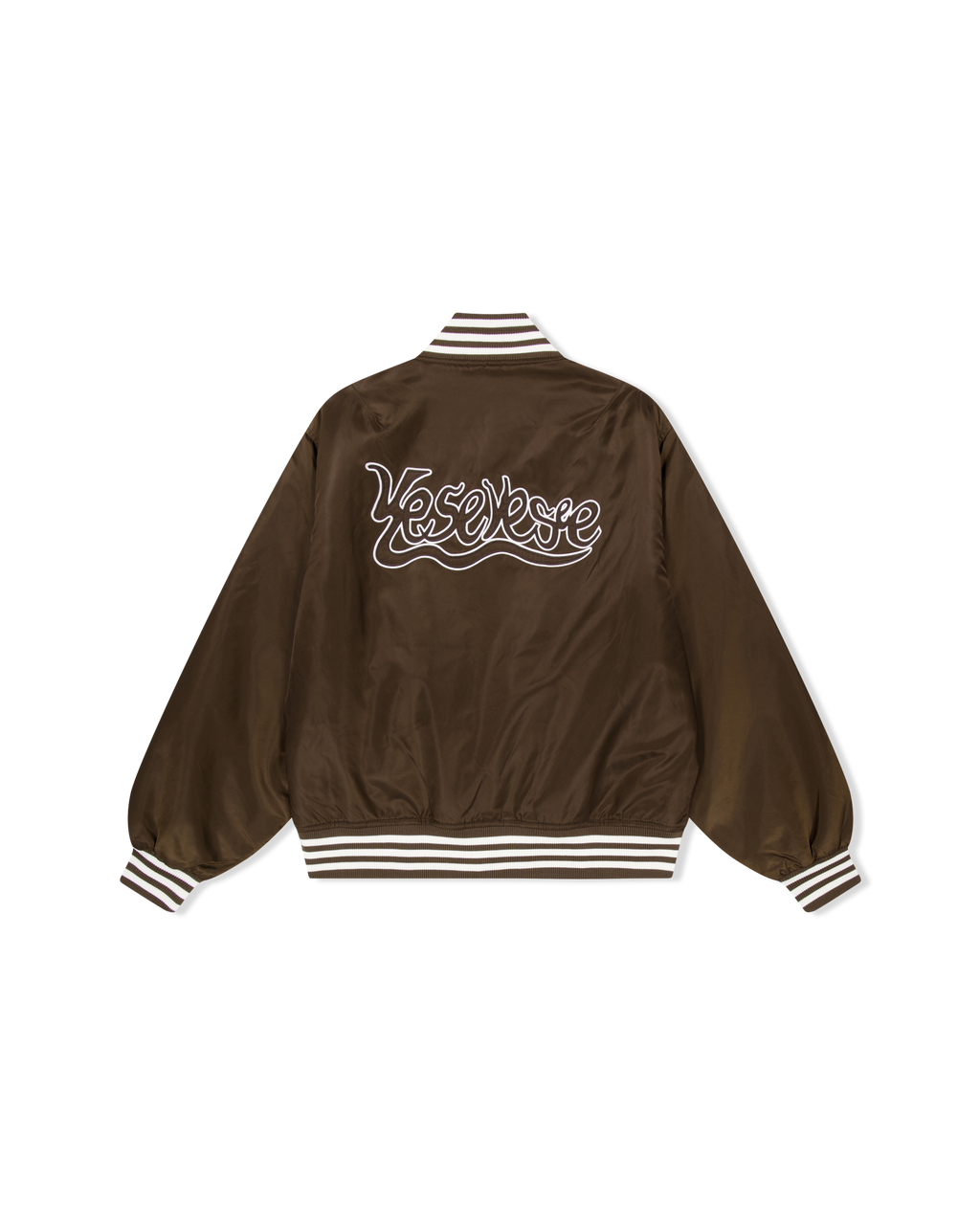 yeseyesee - Y.E.S Snail Logo Stadium Jacket (Brown) product image 2 | TRAB K-Fashion Australia