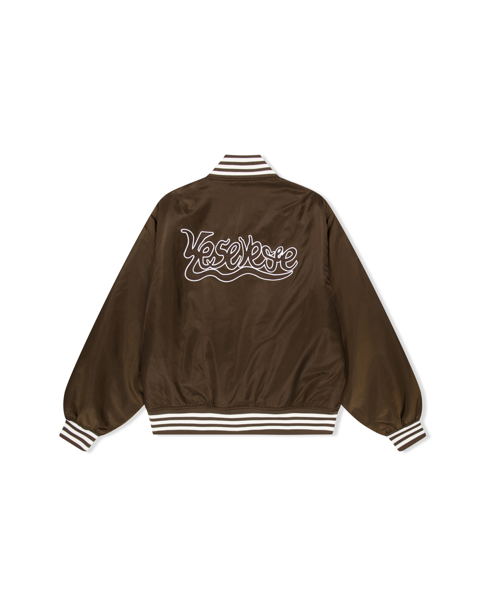 yeseyesee - Y.E.S Snail Logo Stadium Jacket (Brown) product image 2 | TRAB K-Fashion Australia