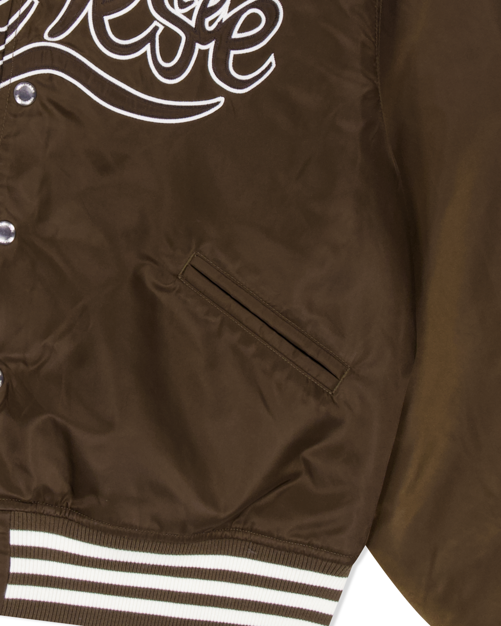 yeseyesee - Y.E.S Snail Logo Stadium Jacket (Brown) product image 6 | TRAB K-Fashion Australia