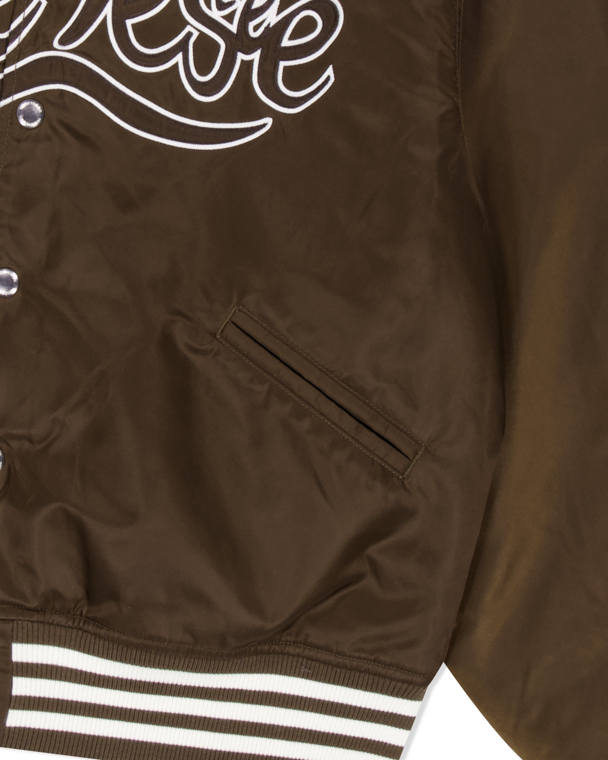 yeseyesee - Y.E.S Snail Logo Stadium Jacket (Brown) product image 6 | TRAB K-Fashion Australia