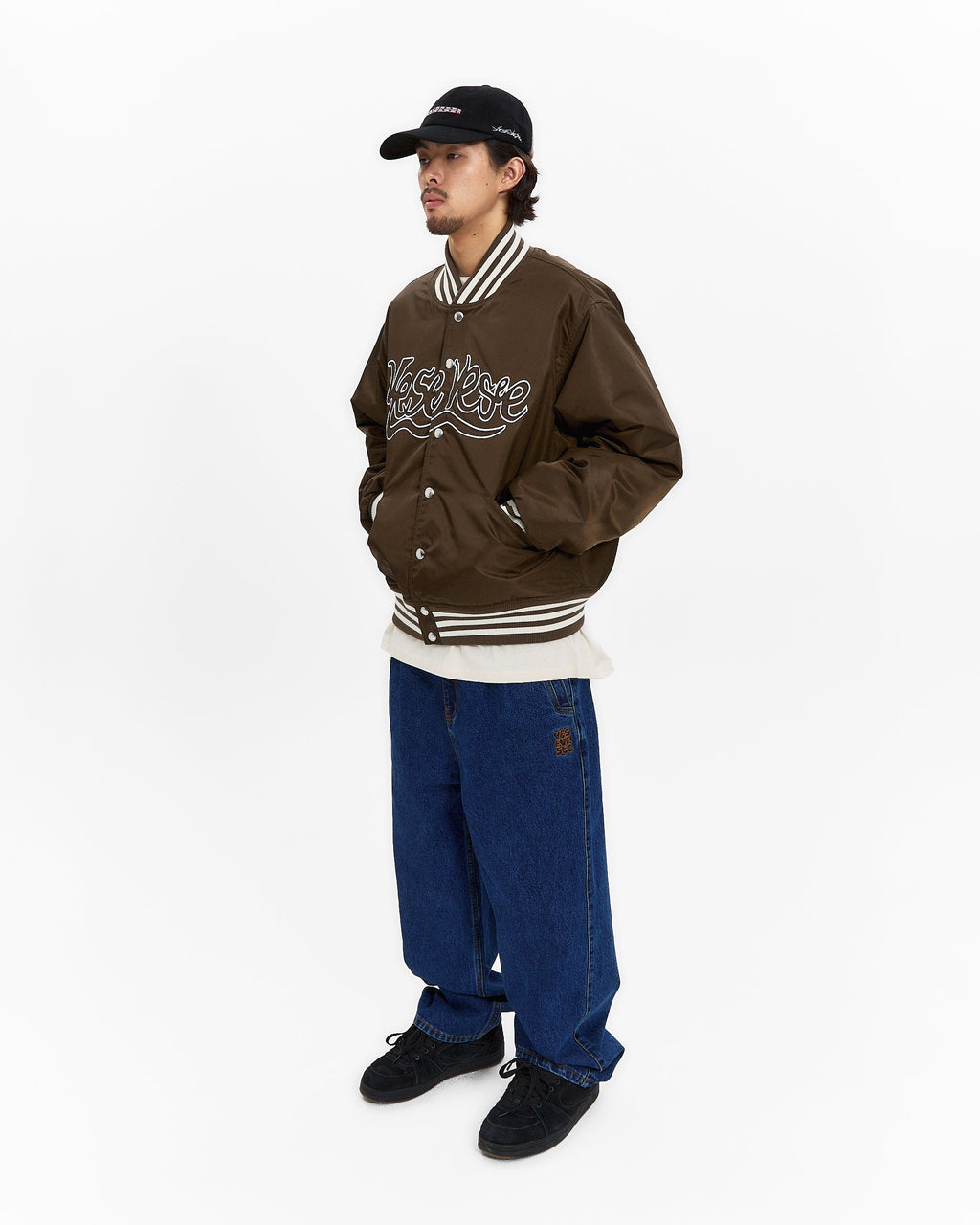 yeseyesee - Y.E.S Snail Logo Stadium Jacket (Brown) product image 8 | TRAB K-Fashion Australia