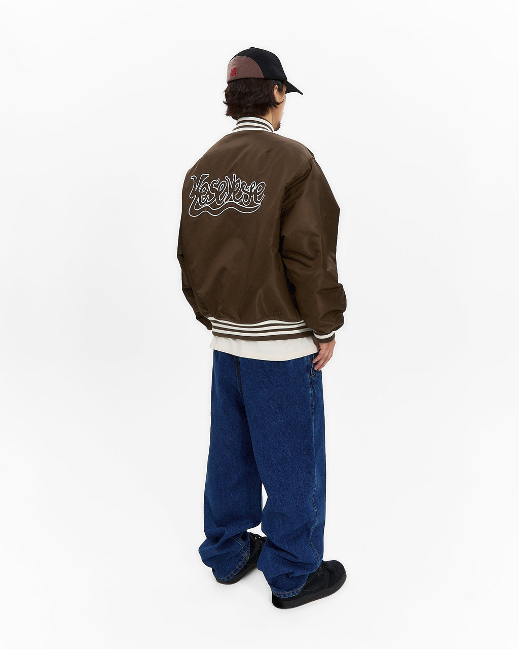 yeseyesee - Y.E.S Snail Logo Stadium Jacket (Brown) product image 9 | TRAB K-Fashion Australia
