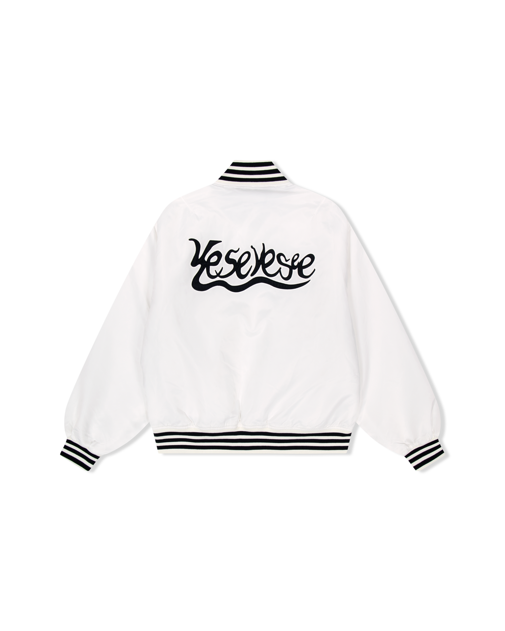 yeseyesee - Y.E.S Snail Logo Stadium Jacket (White) product image 2 | TRAB K-Fashion Australia