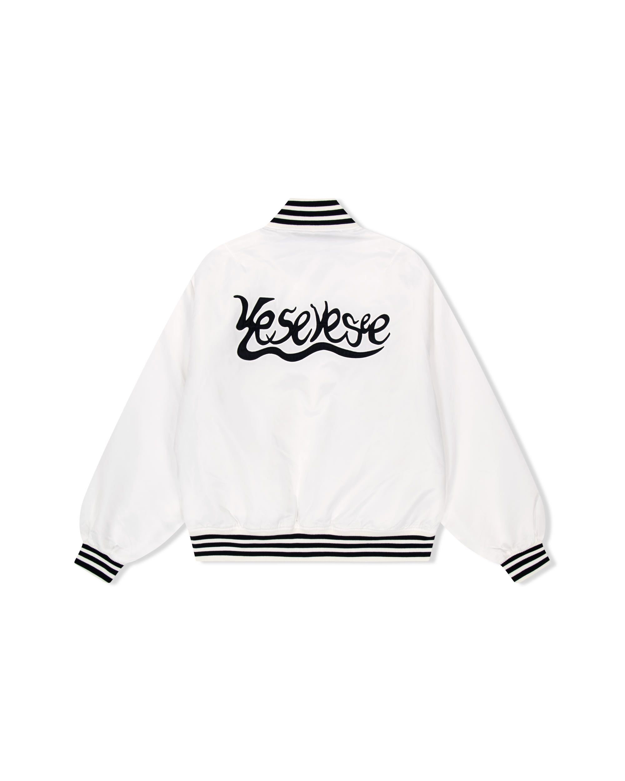 yeseyesee - Y.E.S Snail Logo Stadium Jacket (White) product image 2 | TRAB K-Fashion Australia