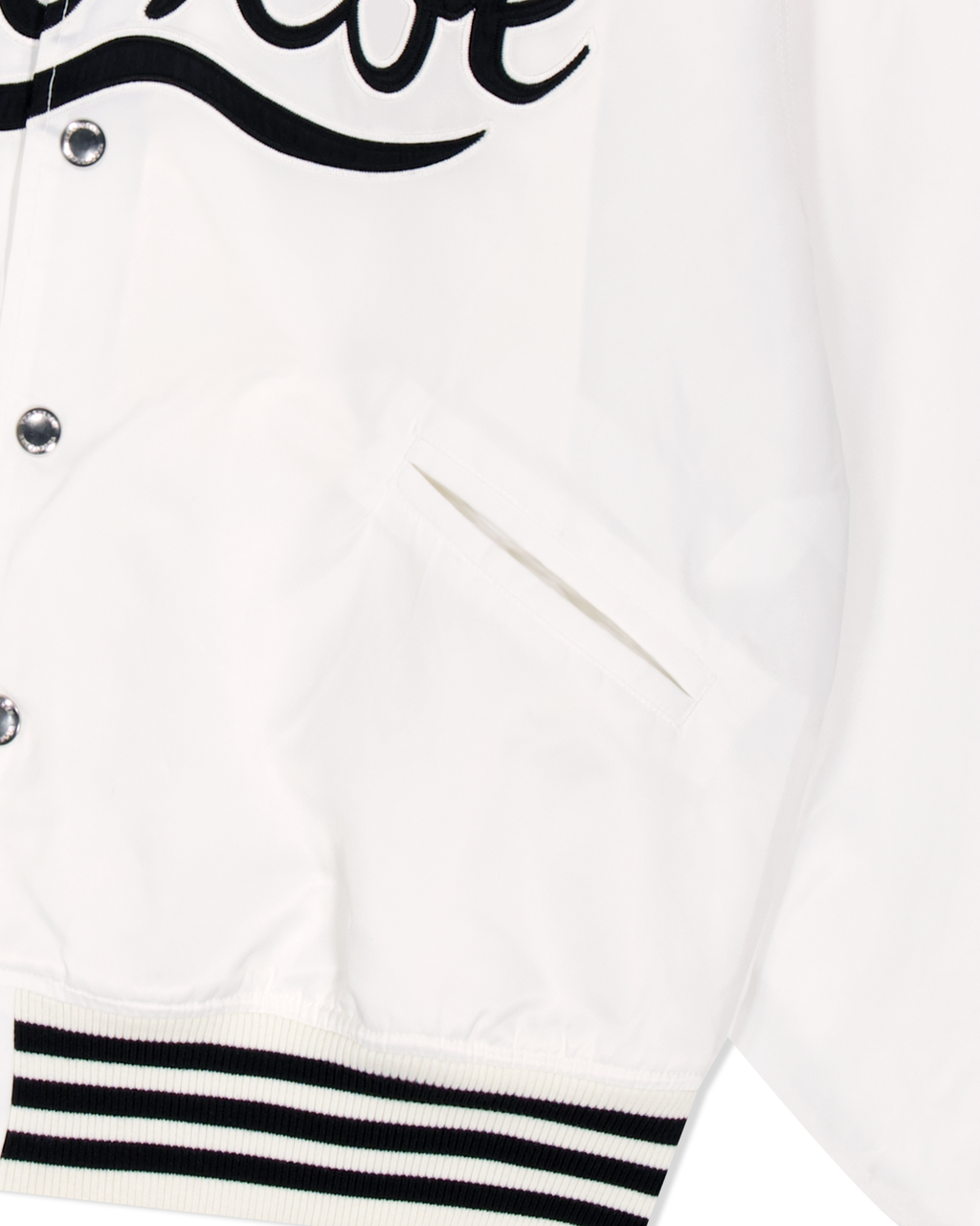 yeseyesee - Y.E.S Snail Logo Stadium Jacket (White) product image 6 | TRAB K-Fashion Australia
