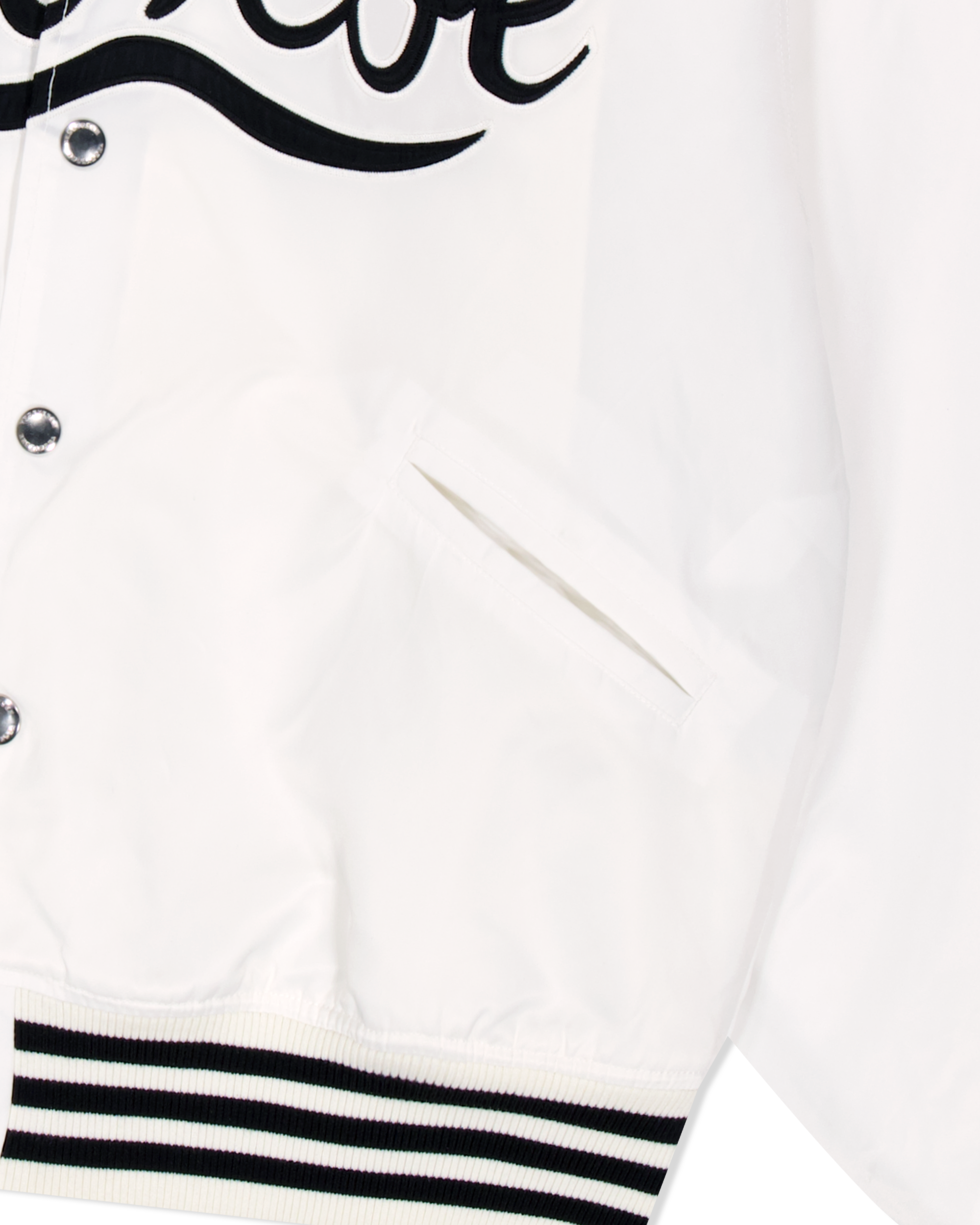 yeseyesee - Y.E.S Snail Logo Stadium Jacket (White) product image 6 | TRAB K-Fashion Australia