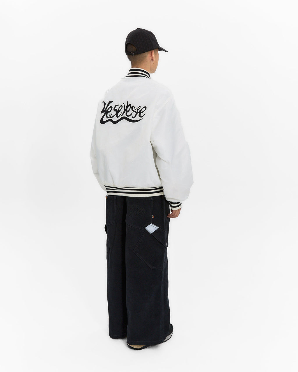 yeseyesee - Y.E.S Snail Logo Stadium Jacket (White) product image 10 | TRAB K-Fashion Australia