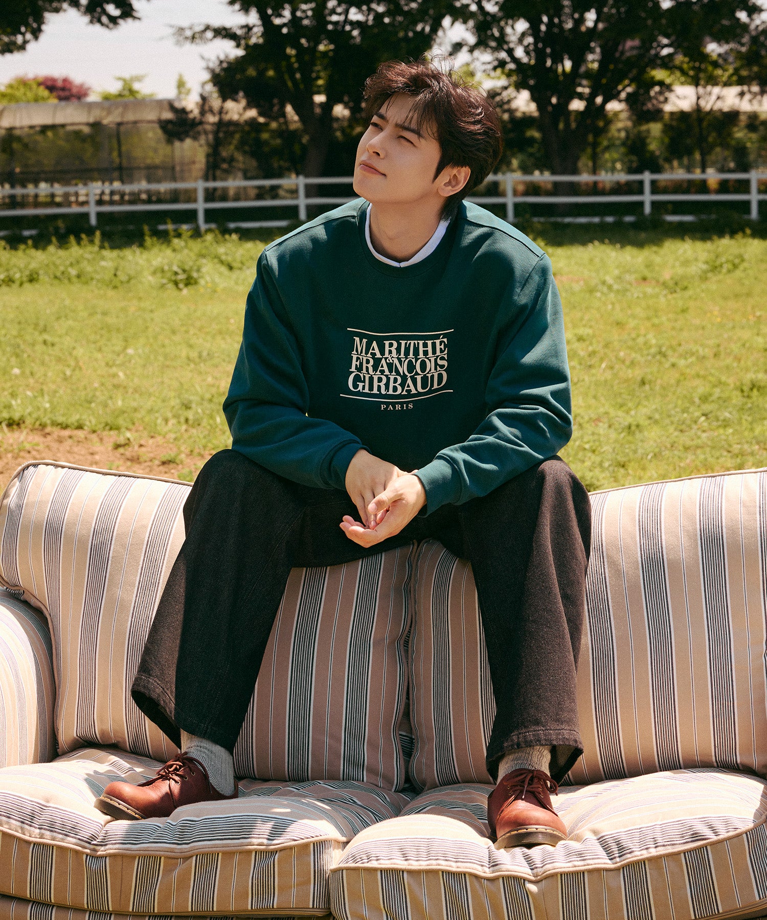 Marithe & Francois Girbaud - Classic Logo Sweatshirt (Dark Teal) product image 4 | TRAB K-Fashion Australia