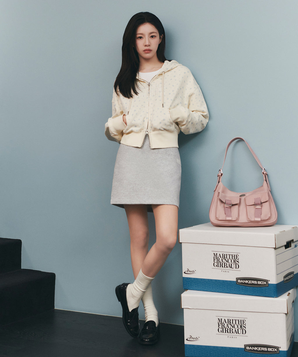 Marithe & Francois Girbaud - Regular Logo 2way Hobo Bag (Pink) product image 4 | TRAB K-Fashion Australia