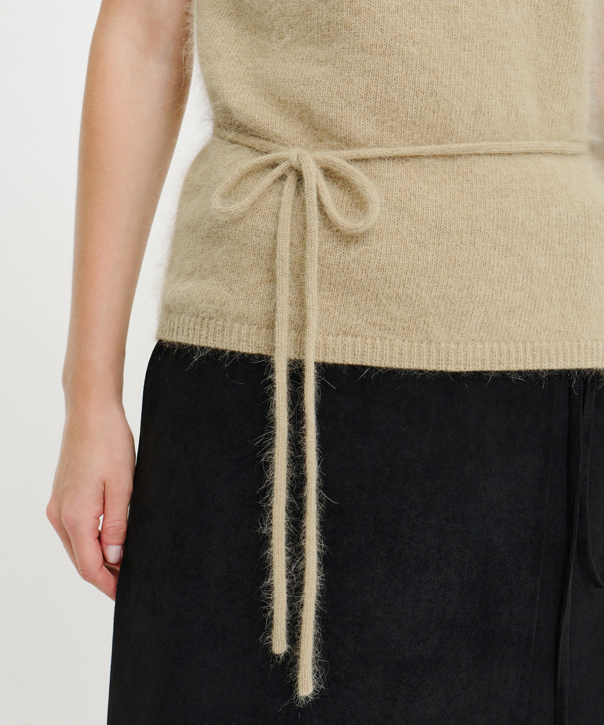 Marithe & Francois Girbaud - Premium Angora Boat Neck Half Knit (Beige) product image 4 | TRAB K-Fashion Australia