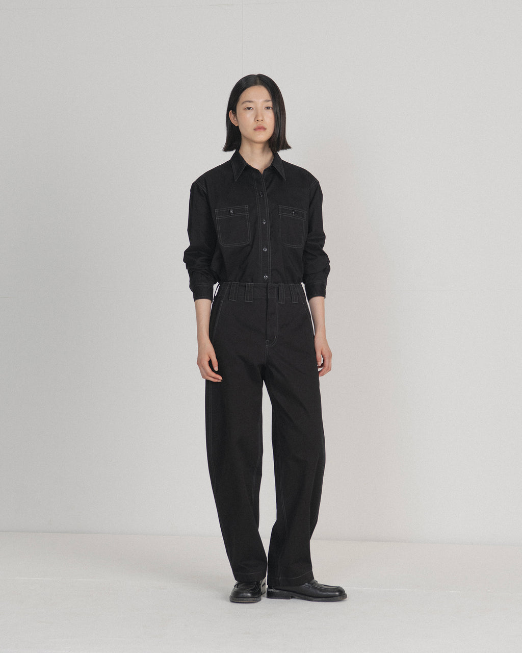 Brownyard - Washed Work Shirt (Black) product image 1 | TRAB K-Fashion Australia