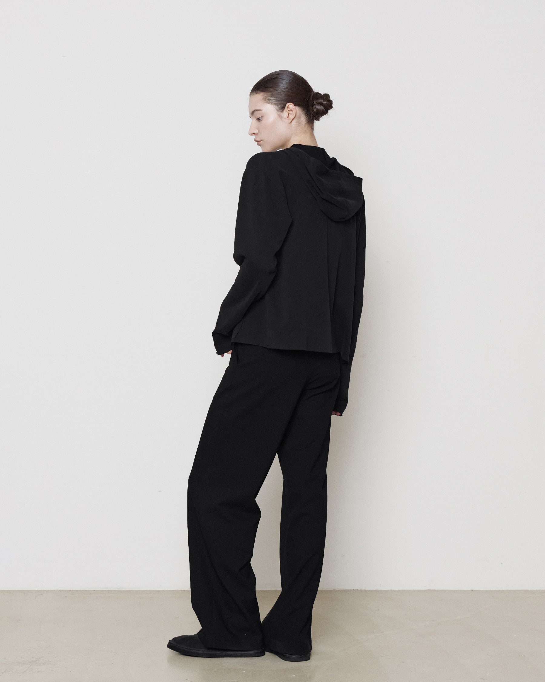 Brownyard - Smooth Jersey Hood Zip Up (Black) product image 3 | TRAB K-Fashion Australia