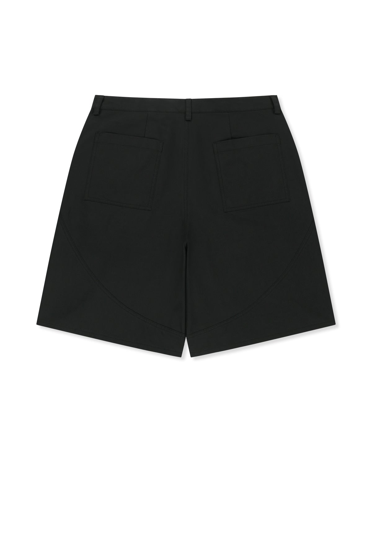 Matin Kim - Curved Seam Bermuda Pants (Black) product image 2 | TRAB K-Fashion Australia